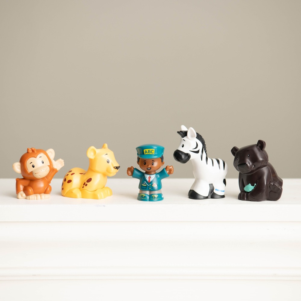 Little People Big ABC Animal Train Figures Monkey Zebra Cheetah Bear Zookeeper